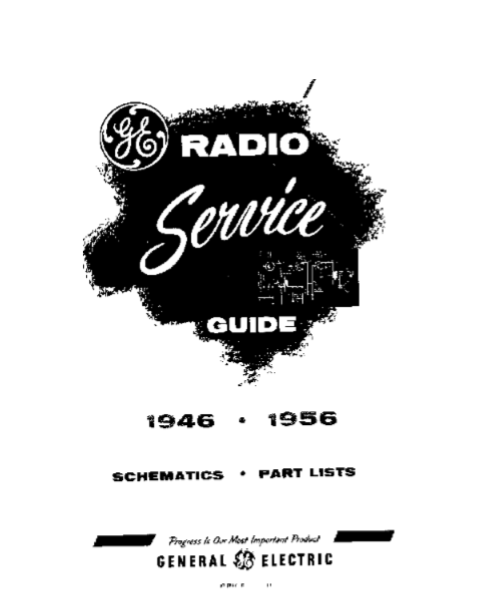 GE Radio Service Guide Model 580-581-582 Schematic and Part List