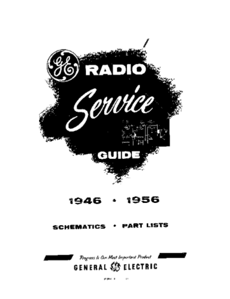 GE Radio Service Guide Model 590 Schematic and Part List