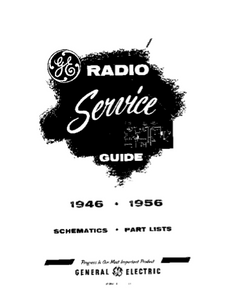 GE Radio Service Guide Model 600 Schematic and Part List