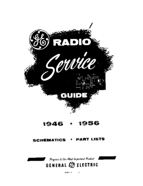 GE Radio Service Guide Model 601-603-604 Schematic and Part List