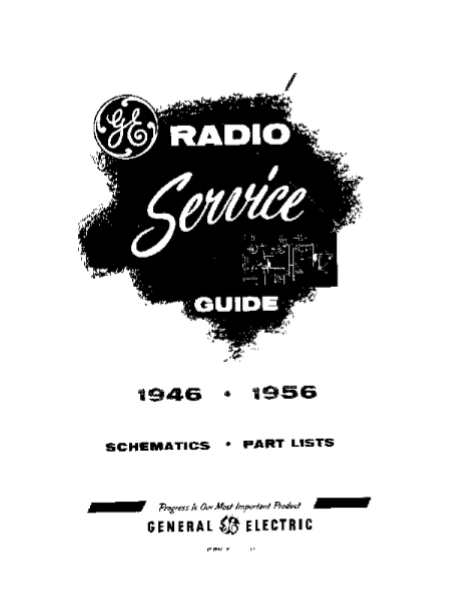 GE Radio Service Guide Model 645-648 Schematic and Part List