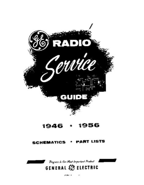 GE Radio Service Guide Model 670-673 Schematic and Part List