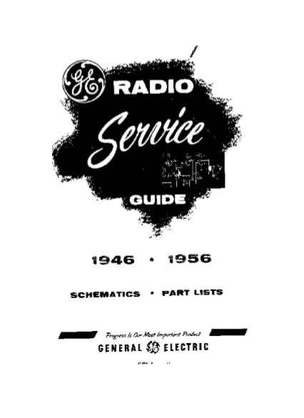 GE Radio Service Guide Model 150 Schematic and Part List