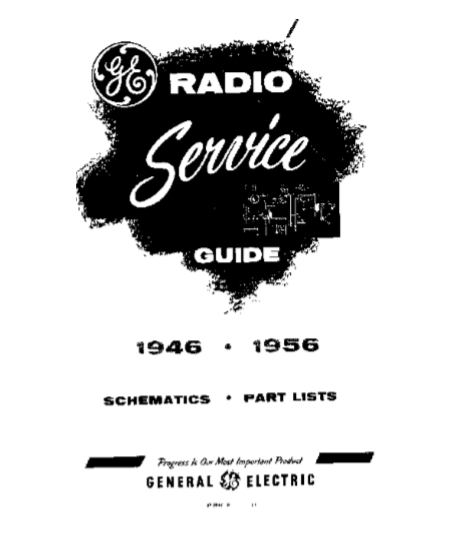 GE Radio Service Guide Model 180 Schematic and Part List