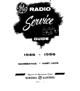 GE Radio Service Guide Model 424-425 Schematic and Part List