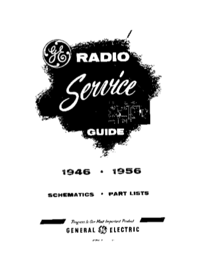 GE Radio Service Guide Model 427-428-429 Schematic and Part List