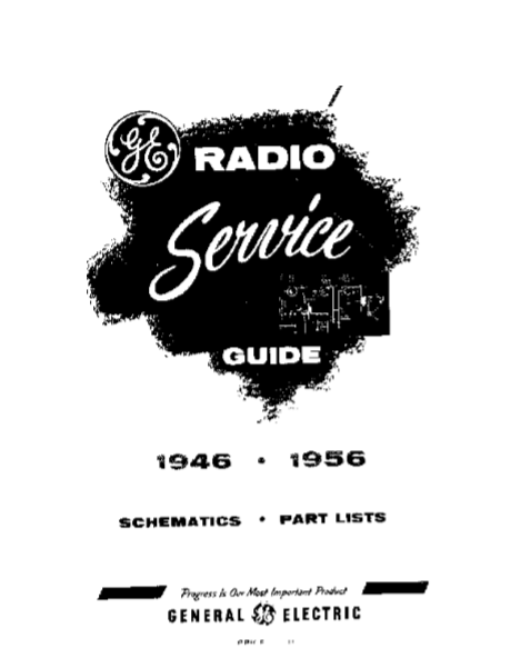 GE Radio Service Guide Model 431B-433C Schematic and Part List