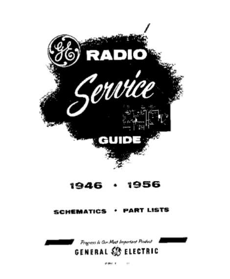 GE Radio Service Guide Model 453 Schematic and Part List