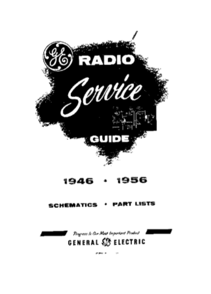 GE Radio Service Guide Model 470-471-472 Schematic and Part List