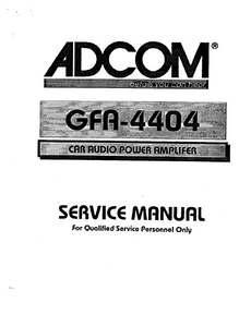 ADCOM Car Audio GFA-4404 Service Manual