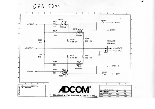 ADCOM GFA-5300 Schematics