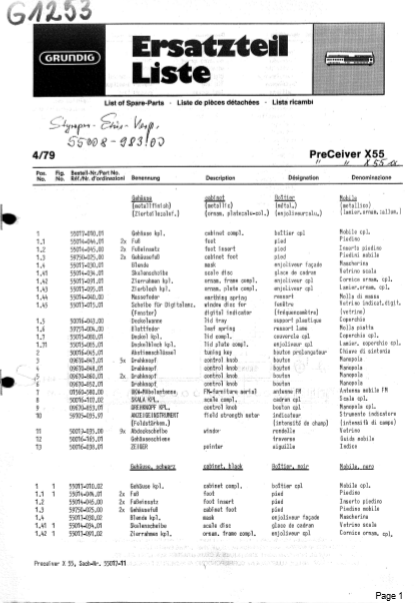GRUNDIG PreCeiver X55-X55a Operation Manual