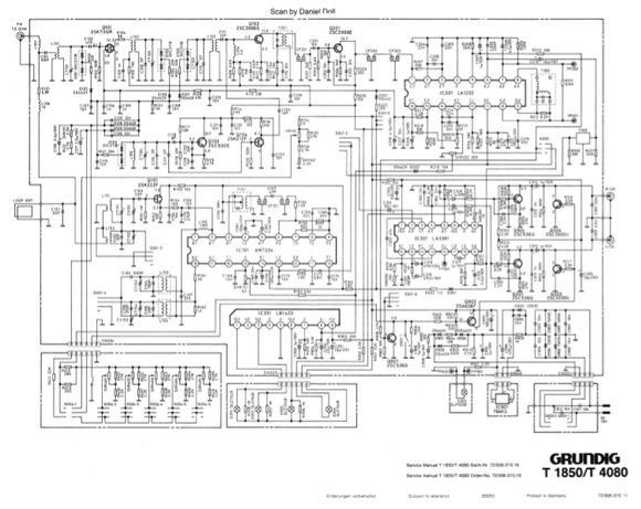 GRUNDIG T 1850-4080 Schematic