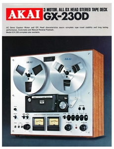 AKAI 3Motor GX-230d Head Stereo Tape Deck Operator's Manual