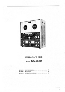 AKAI Model GX-260D Stereo Tape Deck Service Manual
