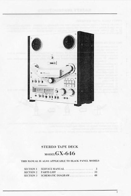AKAI GX-646 Stereo Tape Deck Service Manual