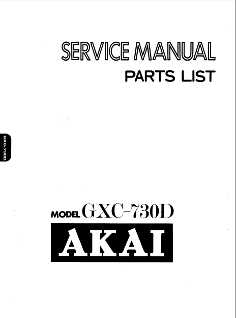 AKAI GXC-730D Cassette Deck Service Manual