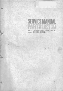 AKAI GXC-75D Cassette Tape Deck Service Manual