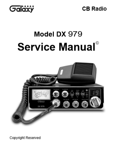 Galaxy CB Radio Model DX 979 Service Manual
