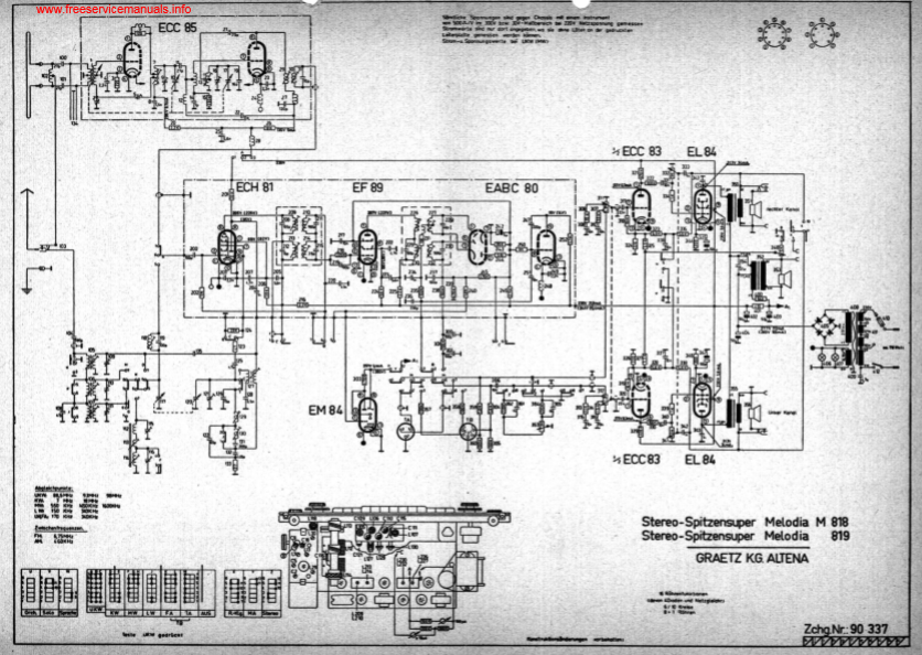 Graetz Model M 818-819 Schematic