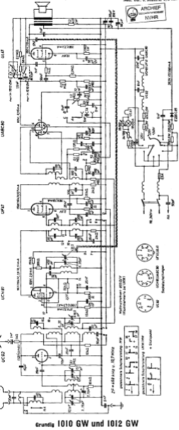 GRUNDIG Model 1010 GW and 1012 GW Schematic