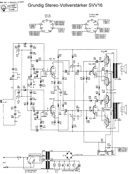 GRUNDIG Stereo-Vollverstarker SVV16 Schematic