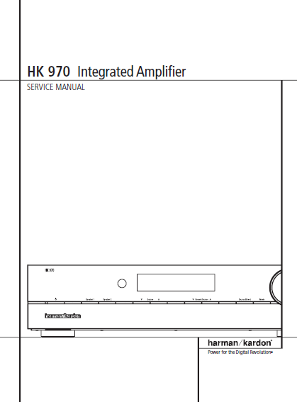 Harman Kardon HK 970 Integrated Amplifier Service Manual