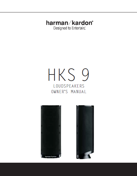Harman Kardon HKS 9 Loudspeakers Owner's Manual