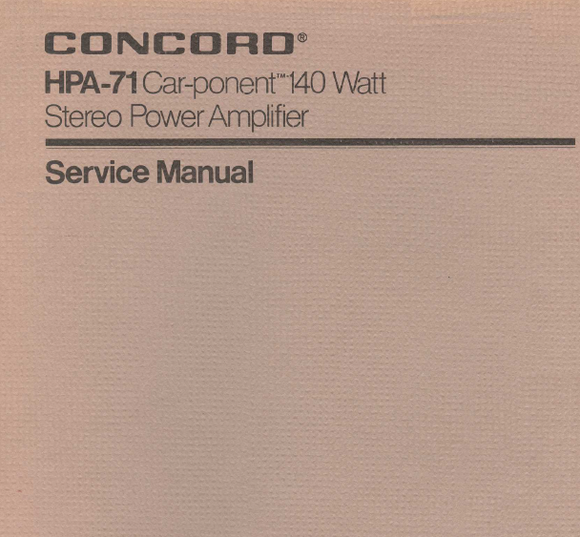 COBRA TO Cybernet-HPA-71 Service Manual