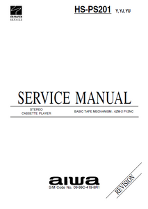 AIWA HS-PS201 Revision Stereo Cassette Player Service Manual