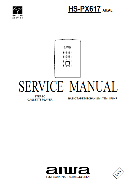 AIWA HS-PX617 Stereo Cassette Player Service Manual