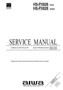AIWA HS-PX826 Simple Stereo Cassette Player Service Manual