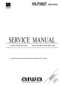 AIWA HS-PX827 Simple Stereo Cassette Player Service Manual