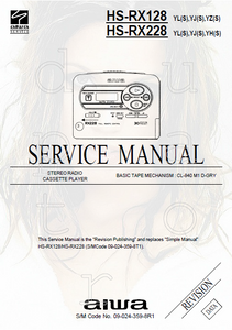AIWA HS-RX128 Revision Stereo Radio Cassette Player Service Manual