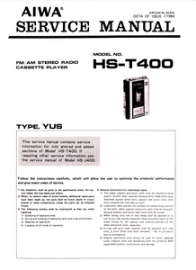 AIWA HS-T700 AM FM Stereo Radio Cassette Player Service Manual