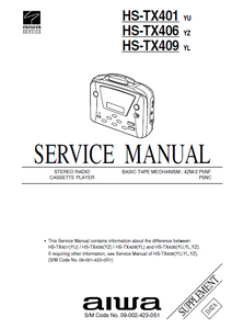 AIWA HS-TX401 Supplement Stereo Radio Cassette Player Service Manual