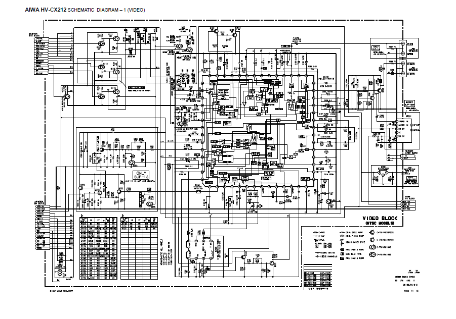 AIWA HV-CX212 Schematics