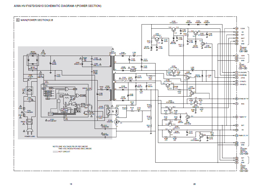 AIWA HV-FX970 Schematic