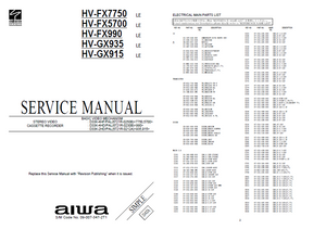 AIWA HV-FX7750_FX5700_FX990_GX915_GX935 Service Manual