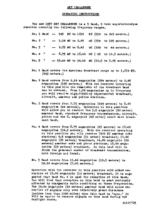 Hallicrafters Model S-15 Sky Challenger Operation Manual