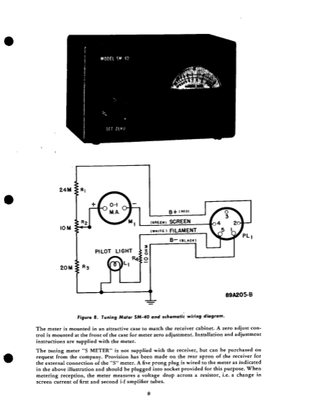 Hallicrafters Model SM-40 Schematic
