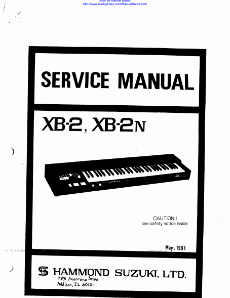 Hammond XB-2 XB-2N Service Manual