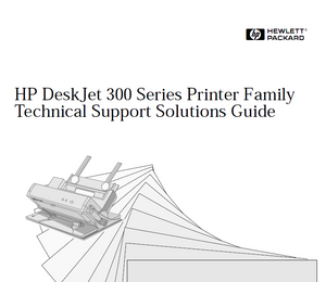 Hewlett Packard DeskJet 300 Series Service Manual