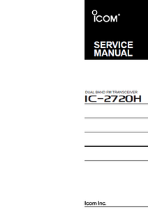 ICOM IC-2720H Dual Band FM Transceiver Service Manual