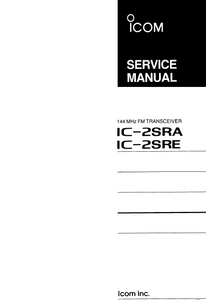 ICOM IC-2SRA FM Transceiver Service Manual