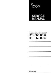ICOM IC-3210A Dual Band FM Transceiver Service Manual