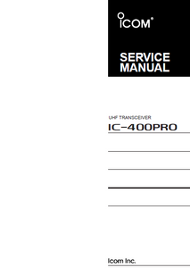 ICOM IC-400PRO UHF Transceiver Service Manual