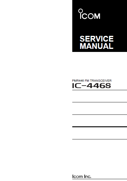 ICOM IC-446S FM Transceiver Service Manual