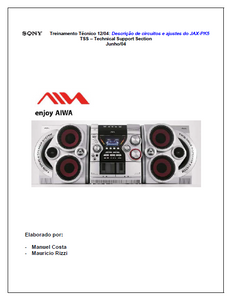 AIWA JAX-PK5 SONY Stereo Service Manual