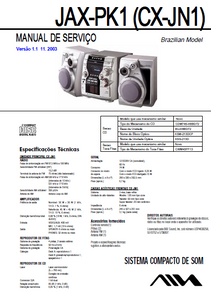 AIWA JAX-PK1 Ver 1.1 Compact Disc Audio Service Manual